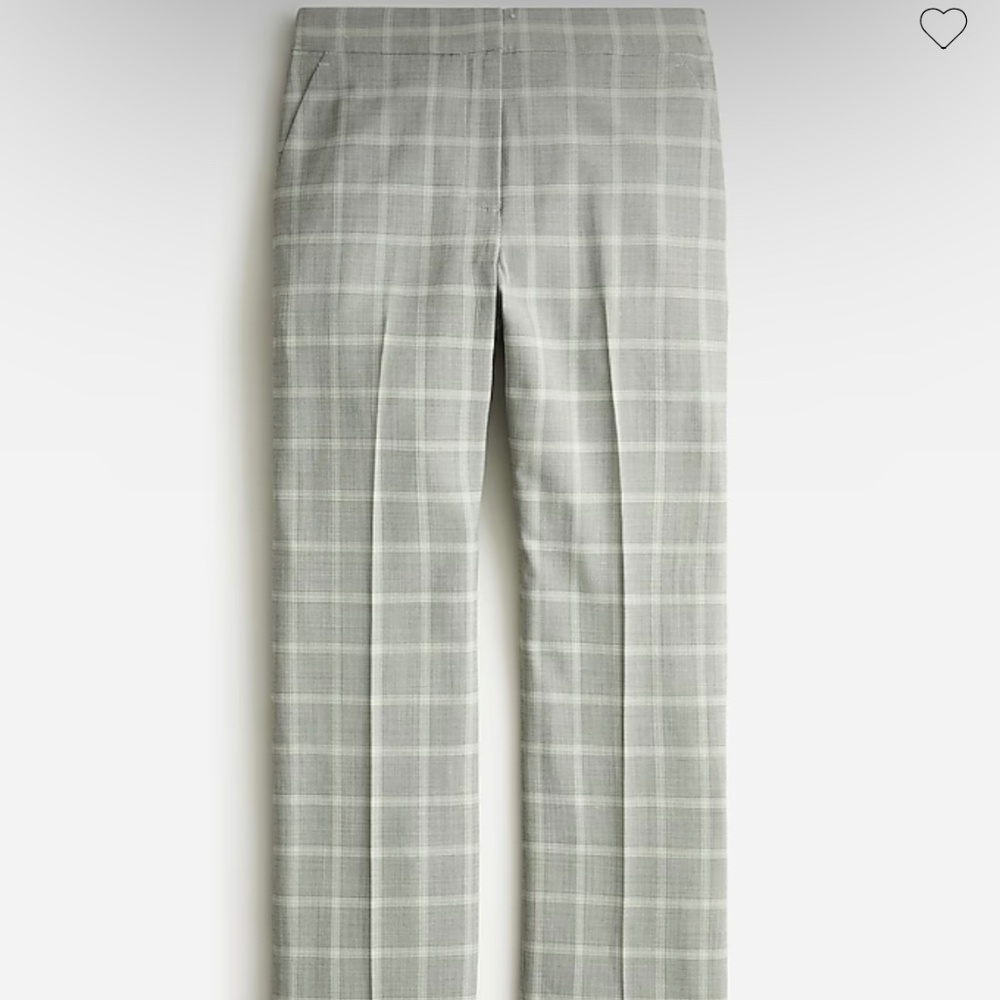 Kate straight-leg pant in plaid Italian stretch wool blend